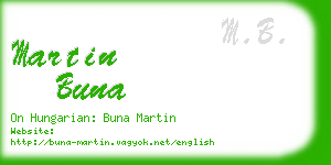 martin buna business card